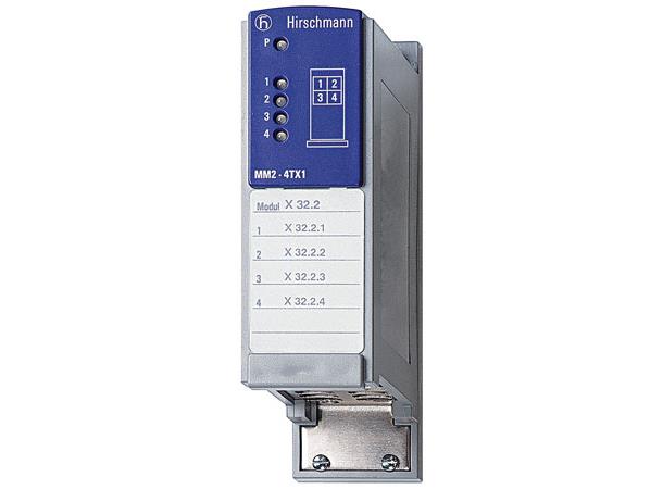 Hirschmann MM20, 4xTX 10/100 Mbps Media modul for MICE